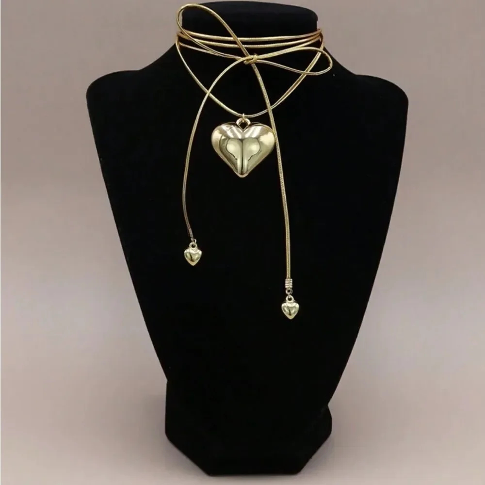 Gold Heart Necklace N1030